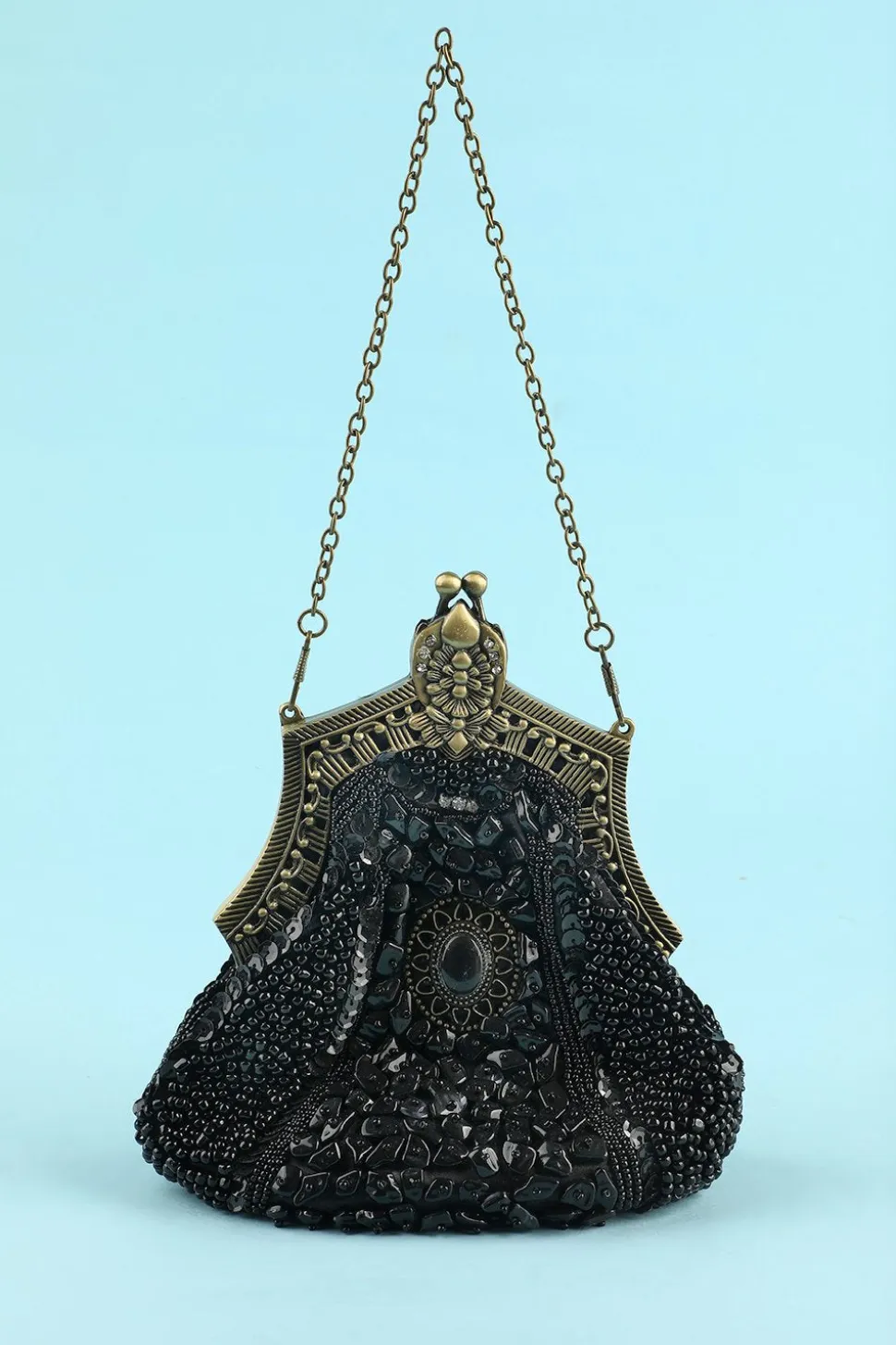 Saco de noite vintage preto