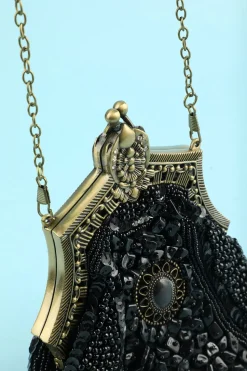 Saco de noite vintage preto