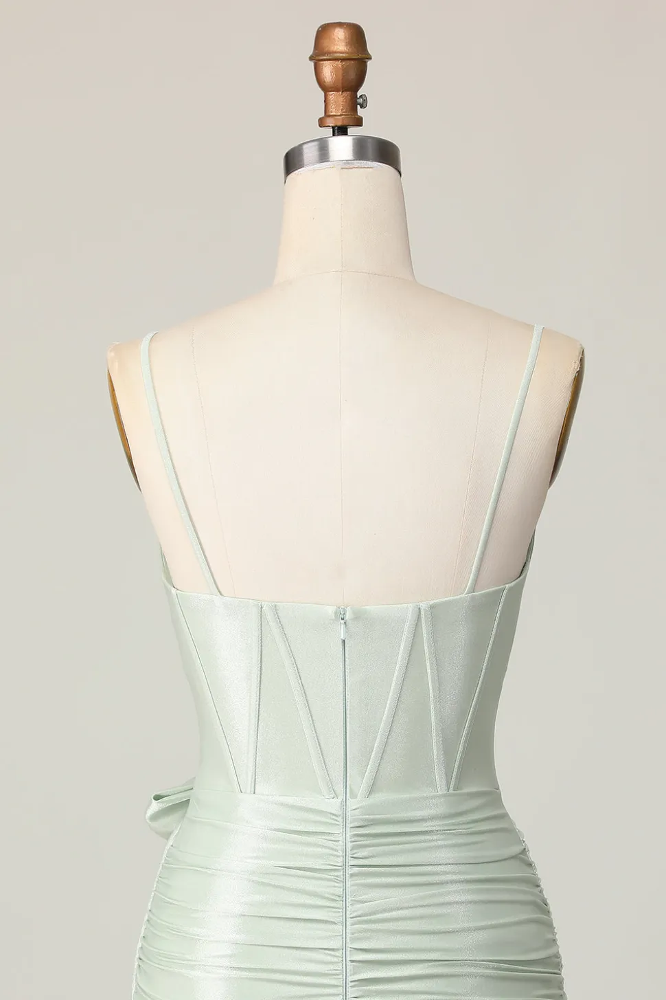 Sage Bodycon Corset Vestido Curto Homecoming com Arco