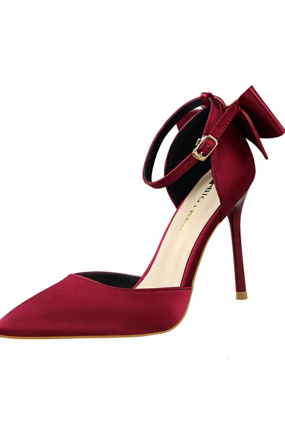 Saltos de baile de cetim da Borgonha com Bowknot