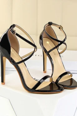 Sandálias de stiletto preto