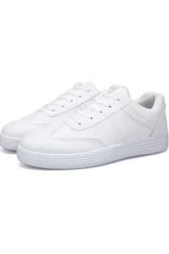 Sapatos casuais de renda branca para homens