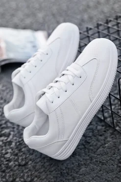 Sapatos casuais de renda branca para homens