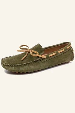 Sapatos de Couro Macio Verde