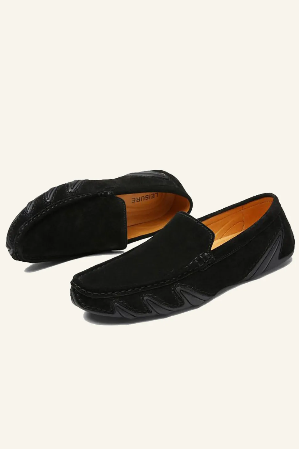 Sapatos de Ervilhas Masculinas de Couro Nubuck