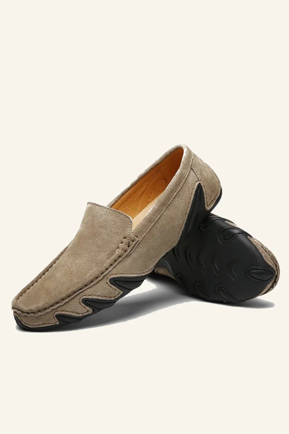 Sapatos de Ervilhas Masculinas de Couro Nubuck
