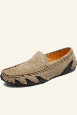 Sapatos de Ervilhas Masculinas de Couro Nubuck