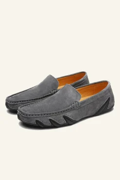 Sapatos de Ervilhas Masculinas de Couro Nubuck