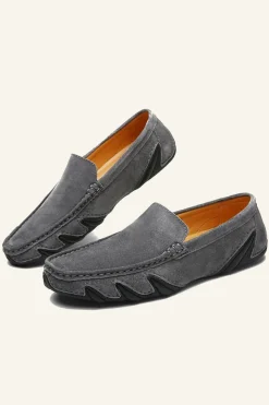 Sapatos de Ervilhas Masculinas de Couro Nubuck