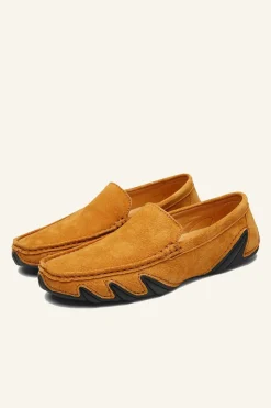 Sapatos de Ervilhas Masculinas de Couro Nubuck