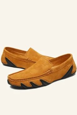 Sapatos de Ervilhas Masculinas de Couro Nubuck