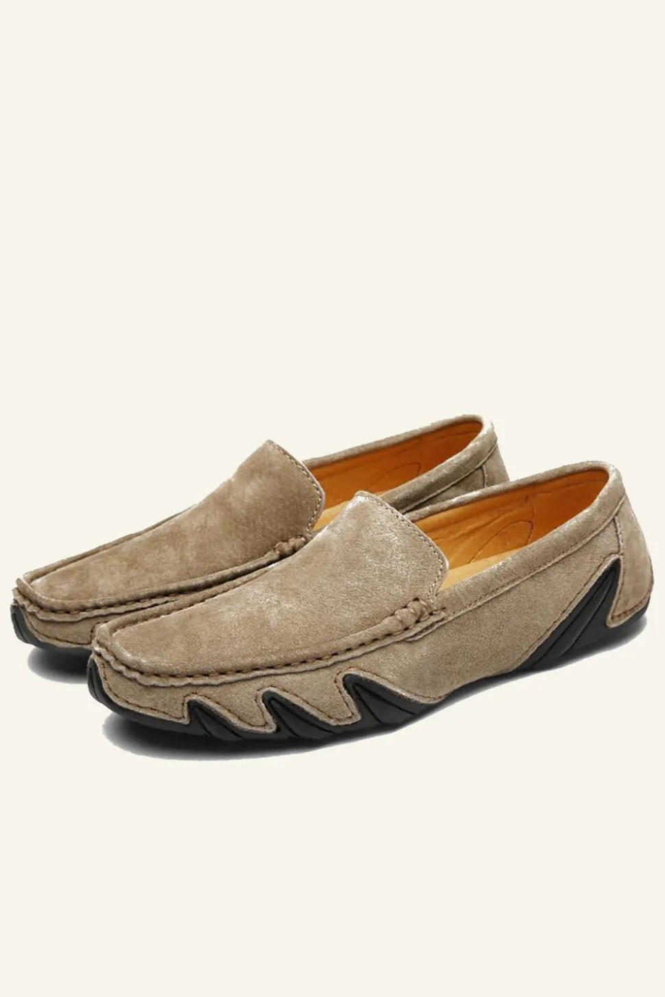 Sapatos de Ervilhas Masculinas de Couro Nubuck