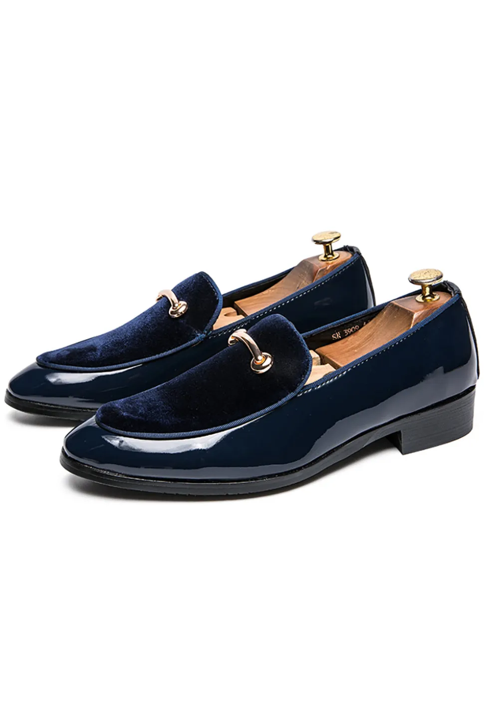 Sapatos de homens casuais de couro preto