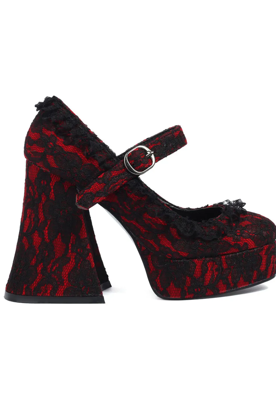 Sapatos de salto de bloco de plataforma de dedo fechado preto