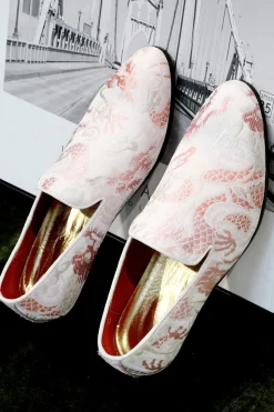 Sapatos masculinos Jacquard Cor-de-Rosa