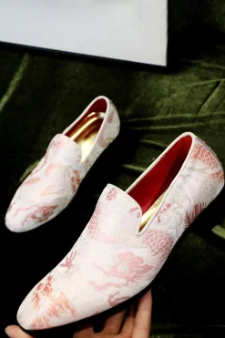 Sapatos masculinos Jacquard Cor-de-Rosa
