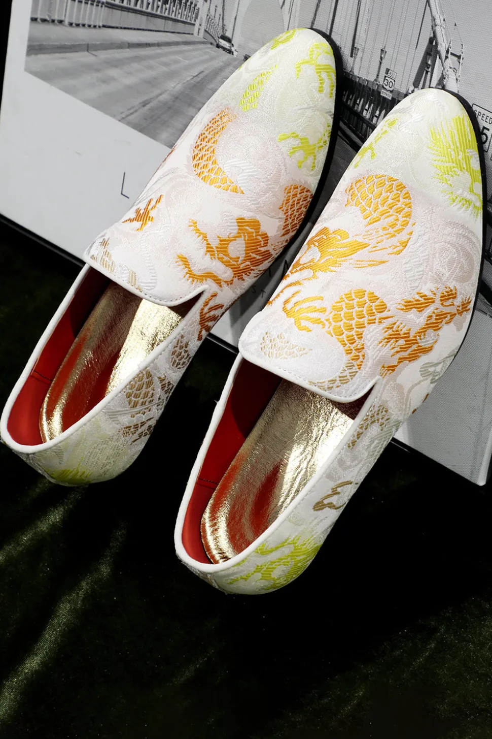 Sapatos masculinos Jacquard Cor-de-Rosa
