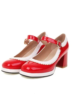 Sapatos pretos do toe round com correia ajustável
