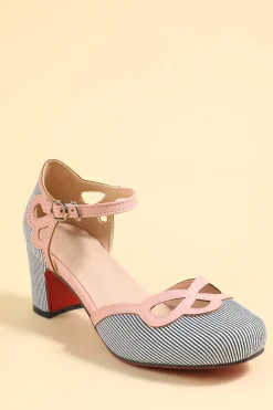 Sapatos retro pretos de pontos