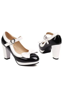 Sapatos vintage de alça ajustável do dedo do dedo do dedo preto