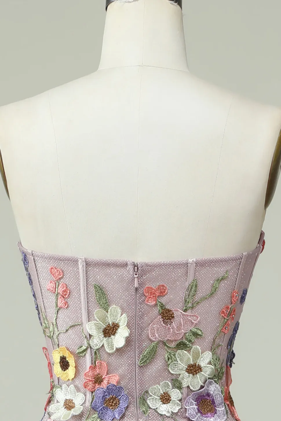 Sem Cintas Vestido de Baile A Line Flores 3D