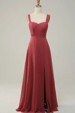 Sem Mangas Vestido Dama de Honra A Line