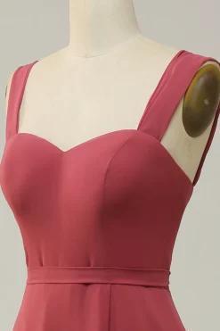 Sem Mangas Vestido Dama de Honra A Line
