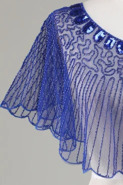 Sequins Black Glitter Cabo dos anos 1920 com frisado