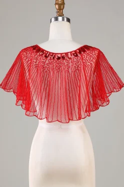 Sequins Black Glitter Cabo dos anos 1920 com frisado