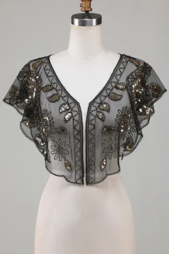 Sequins dourados frisados Cabo dos anos 1920