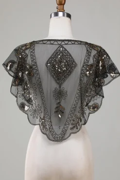 Sequins dourados frisados Cabo dos anos 1920