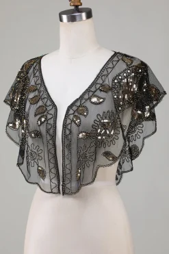 Sequins dourados frisados Cabo dos anos 1920