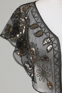Sequins dourados frisados Cabo dos anos 1920