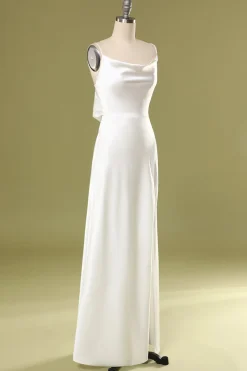 Sereia branco longo vestido de baile