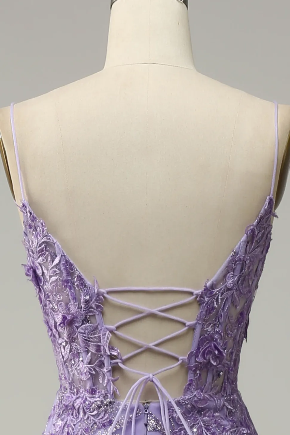 Sereia Cintas de Espaguete Roxo Vestido de Festa