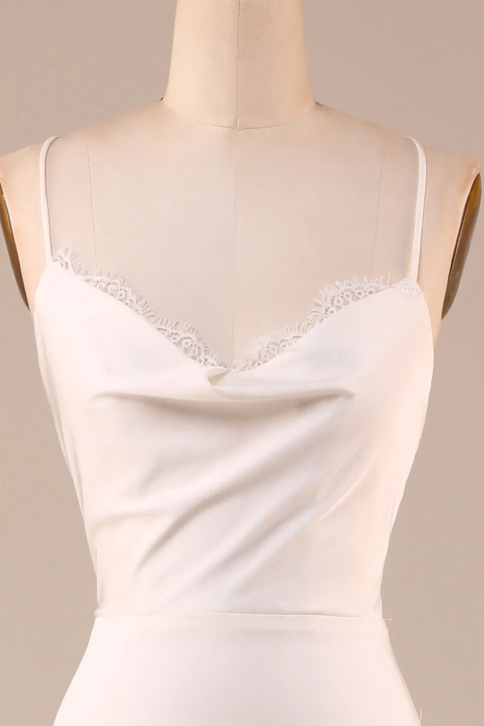 Sereia de Marfim Simples Boho Vestido de Noiva Longo