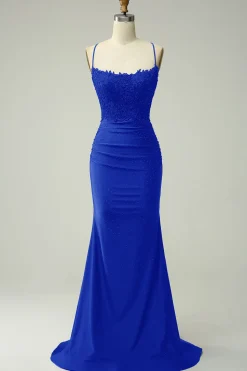 Sereia Halter Vestido Cerimónia com Apliques Vermelho Escuro