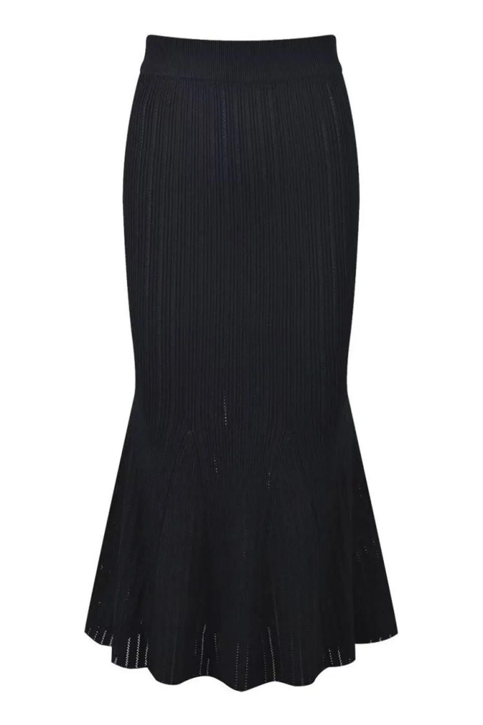 Sereia Preta Manga Longa Peito Único 2 Peças Vestido de Festa Longo
