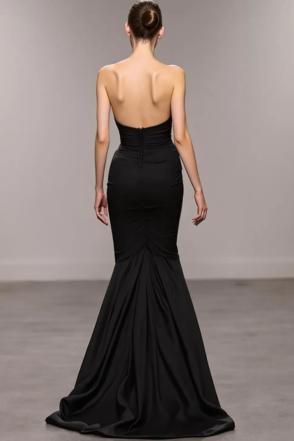 Sereia Preto Querida Vestido de Noite Longo com Fenda
