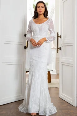 Sereia V Pescoço Blush Vestido Mãe Mãe