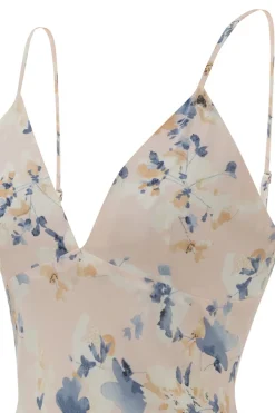 Sheath Spaghetti Tiras Floral Print Vestido de verão
