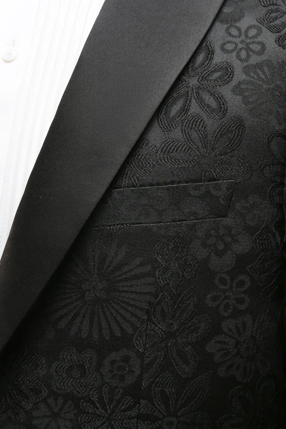 Silm Fit Pico Lapela Rosa Luz Jacquard Homens Fatos Homecoming