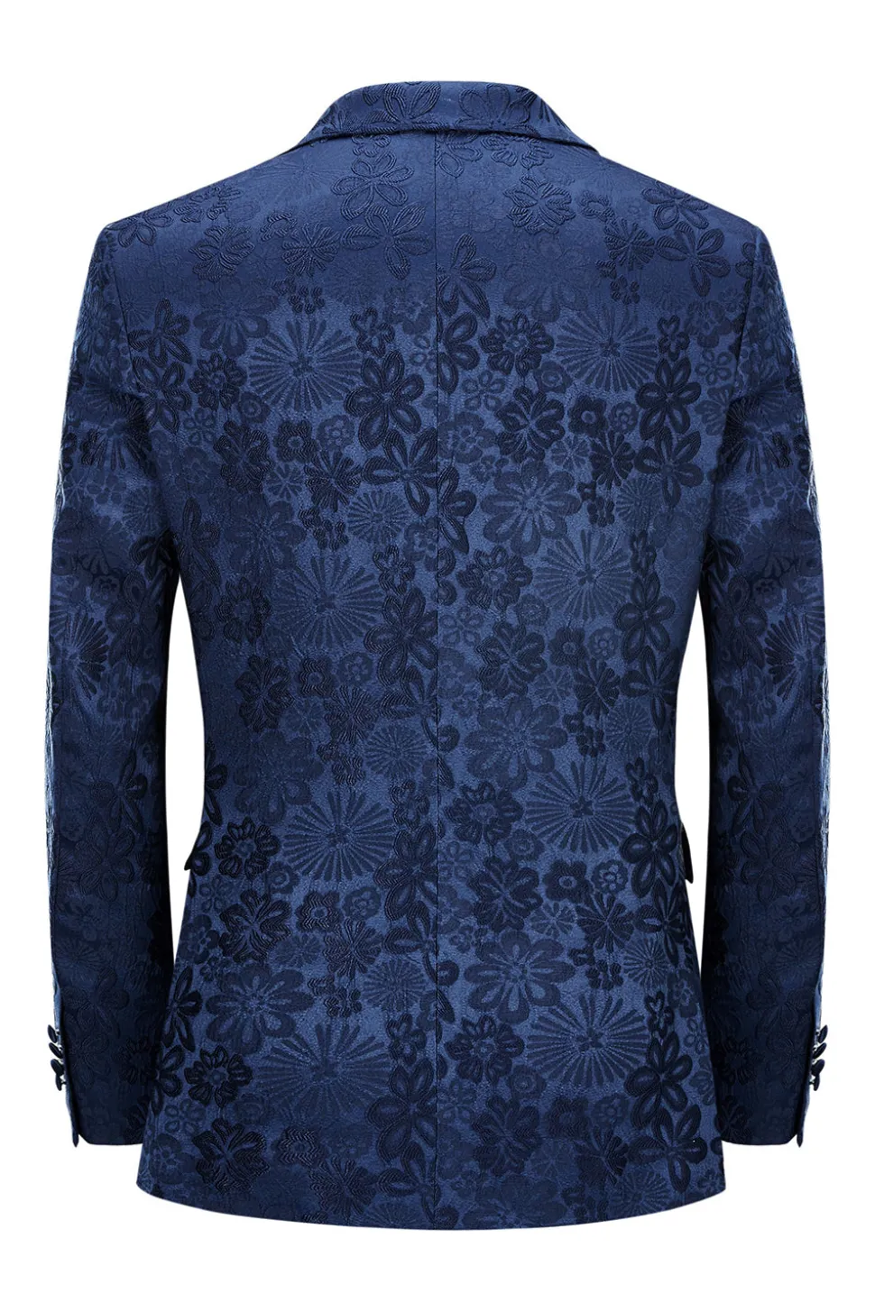Silm Fit Pico Lapela Rosa Luz Jacquard Homens Fatos Homecoming