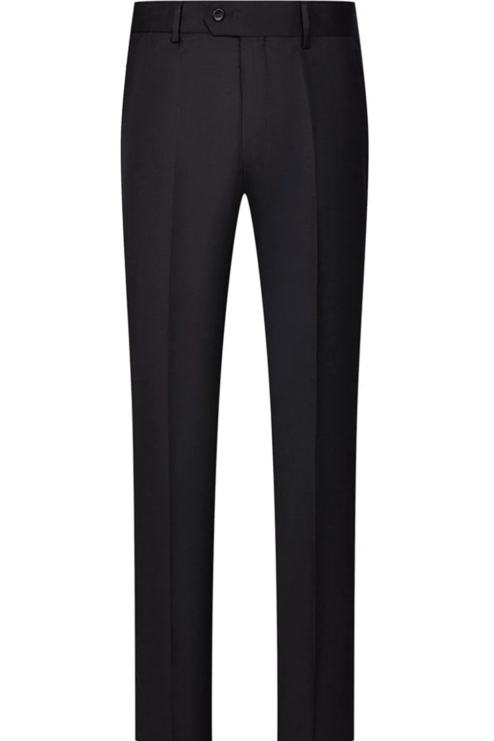 Slim Fit 3 Piece Pico Lapela Homens Ternos Preto
