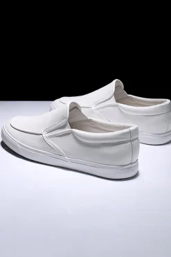 Slip-on branco leve peso sapatos de skate