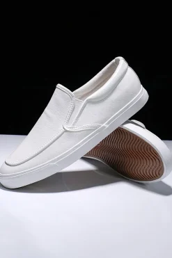Slip-on branco leve peso sapatos de skate
