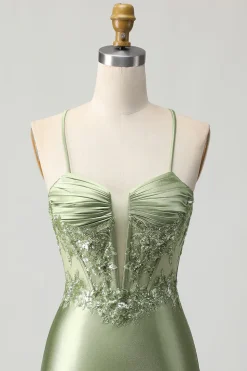 Sálvia Verde Bodycon Lantejoulas Curto/Mini Vestidos Cocktail