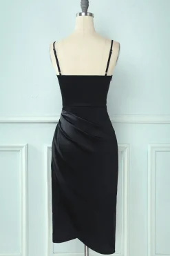 Spaghetti Alças Bodycon Cocktail Dress