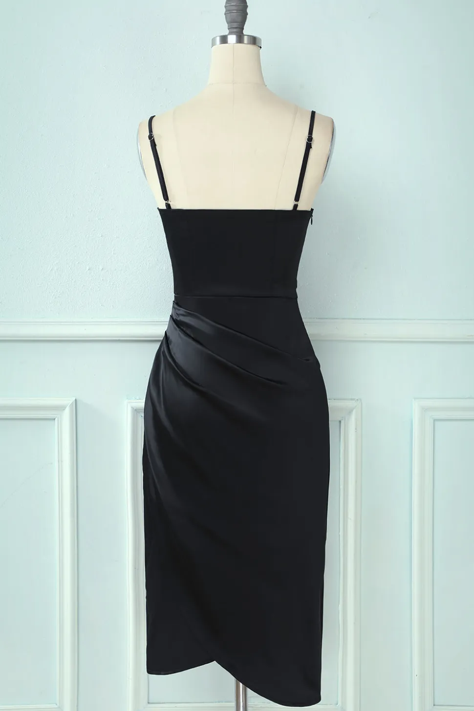 Spaghetti Alças Bodycon Cocktail Dress