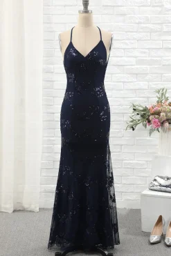 Spaghetti Alças Vestido de festa de sereia